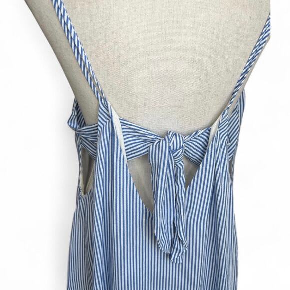 If by Sea Adrift Blue Striped Tie-Back Mini Swing Dress NEW coastal beachy - Picture 6 of 10